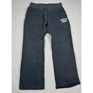 Roots Sweatpants Women's 32 Black 73 Athletics Wide Leg Relaxed Fit Baggy Y2K
